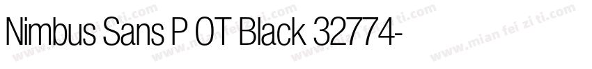 Nimbus Sans P OT Black 32774字体转换